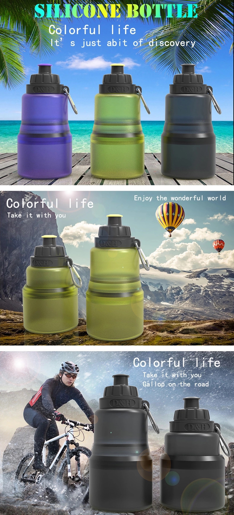 folding Collapsible Water Bottle