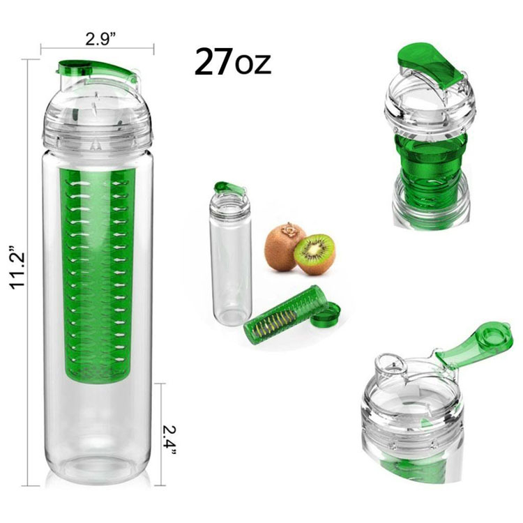 Free Sample BPA Free Fruit infuser Custom Water Bottle wholesale (5) fruit bottle