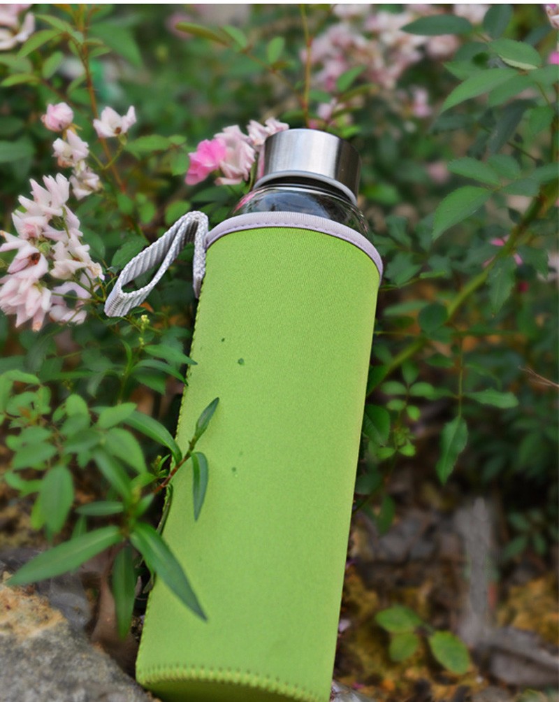 office glass water bottle