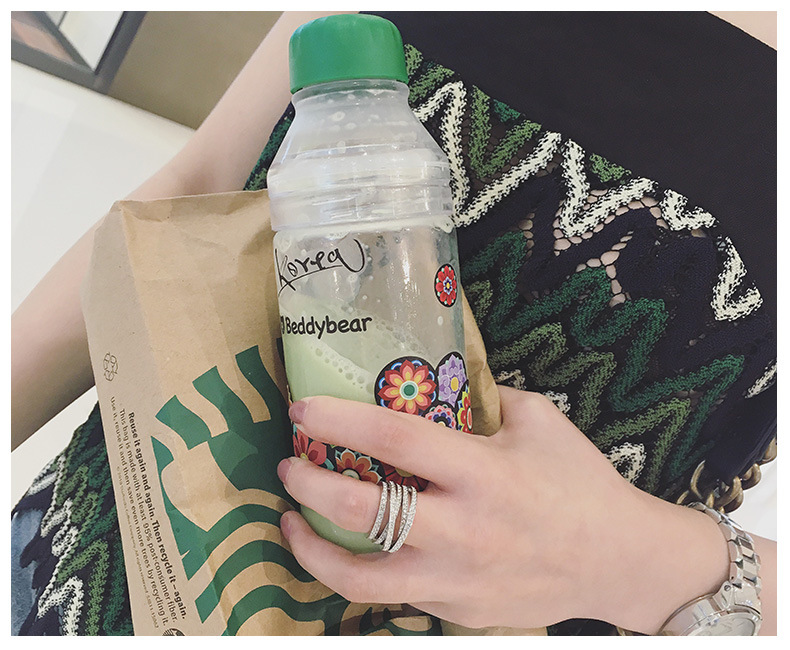 HZ57082 (6) Glass water bottle