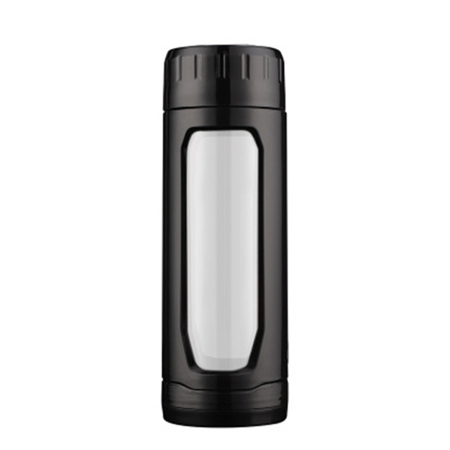 Multi-function 400 ML Double Wall Glass Bottle With Plastic Package, Glass Water Bottle For Gift
