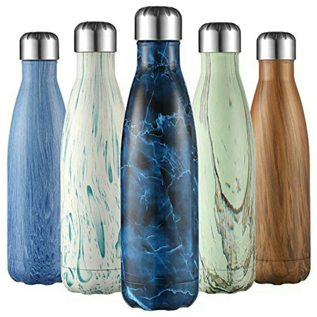 Color Box Printing 17OZ Double Waa Stainless Steel Water Bottle, Vacuum Bottle Thermos