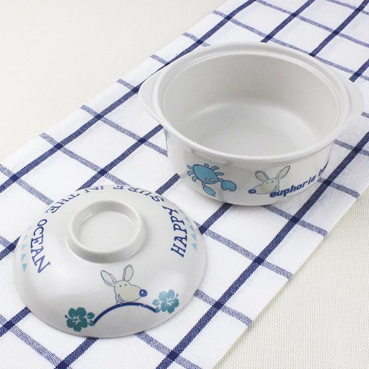 Biodegradable Children Rice Washing Bowl With Lid