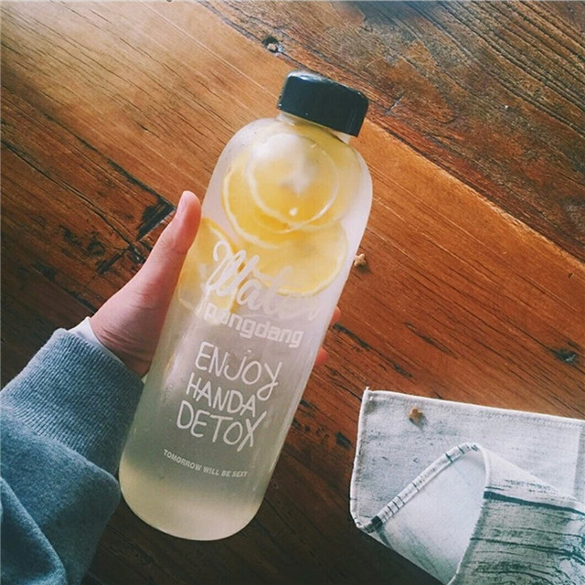 Gift Detox My Bottle Milk Tea Clean Sport Shaker Bottle With Bag