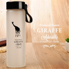 New Frosted 380ML Glass Drinking Bottle, Glass Water Bottle With Silicone Sleeve