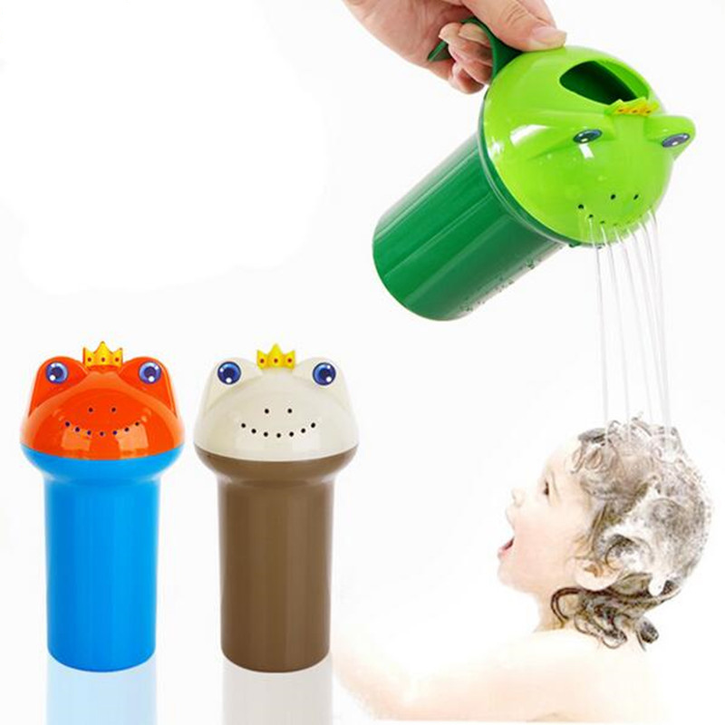 Factory Supply Baby Shampoo Shower Frog Shaped Cup for Summer Bath