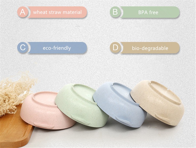 Hot Selling Kids Bowl And Spoon Set Biodegradable Rice Husk for Promotion Gift 