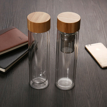 New Style High Borosilicate Glass for Business with Bamboo Lid
