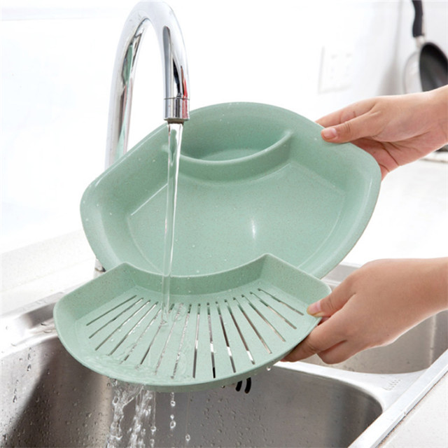Hot Sale Kitchen Creative Shell-Shaped Unbreakable Wheat Straw Dumpling Plate, Lunch Plate,Tomato Sauce Plate