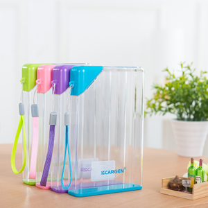BPA Free Clear Triangle Cap Travel Water Bottle