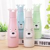Hot Selling Wheat Straw Biodegradable Plastic Deer Shape Glass Water Bottle With Smart Phone Holder