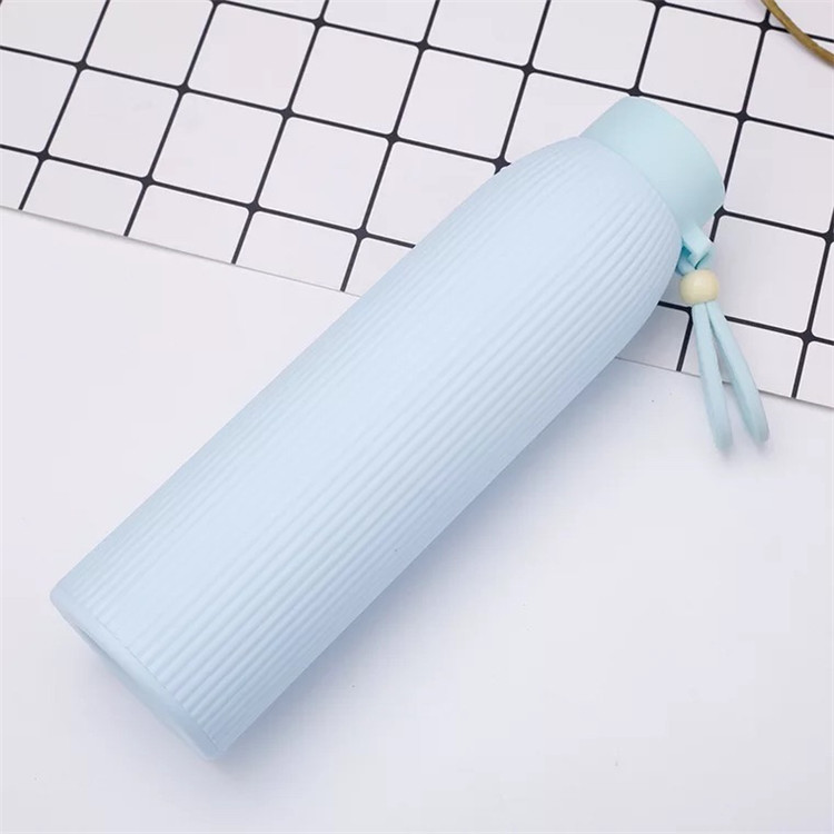 Double Wall 320ml Wheat Straw Glass Water Bottle