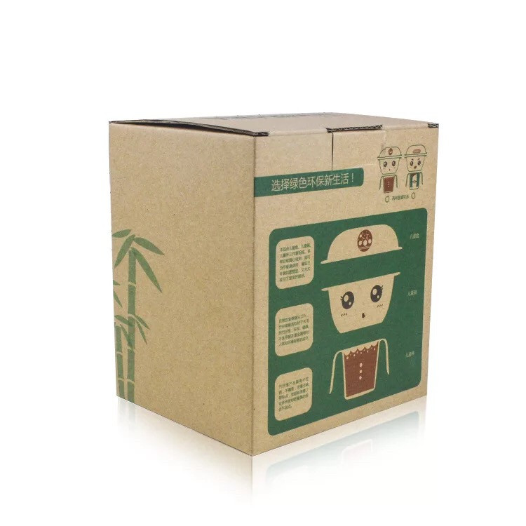 Cartoon Shape Lunch Box For Kids Bamboo Dinnerware Set