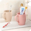 Bathroom Wash Cup Toothbrush Cup Plastic Cup Brushing Cup Simple And Environmentally Friendly Wheat Toothbrush Holder 