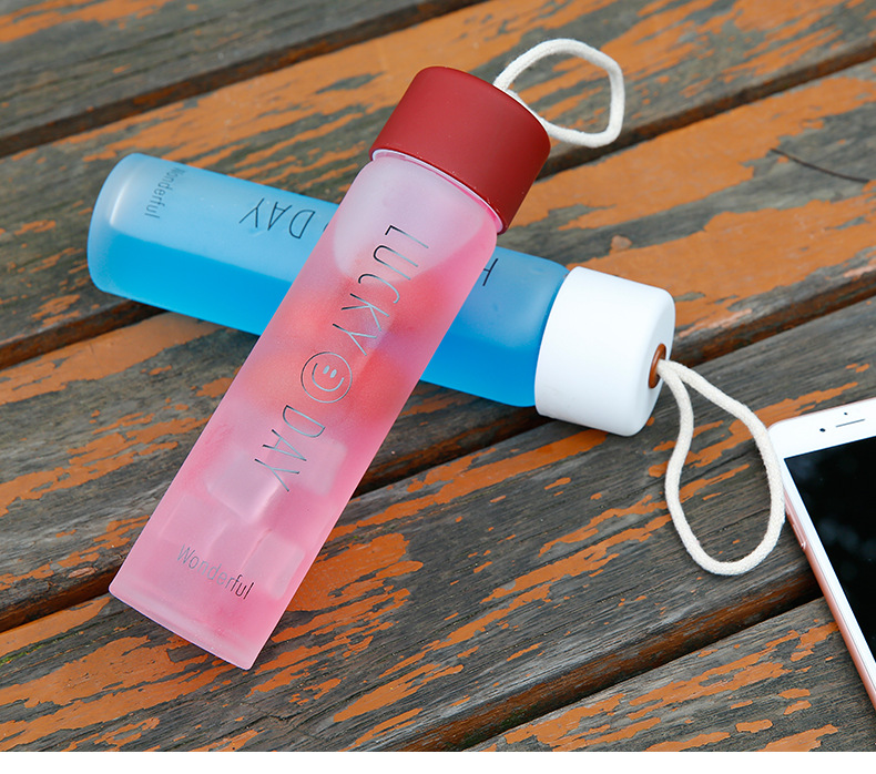  360ML Custom Logo Glass Water Bottle, Frosted Glass Bottle For Outdoor