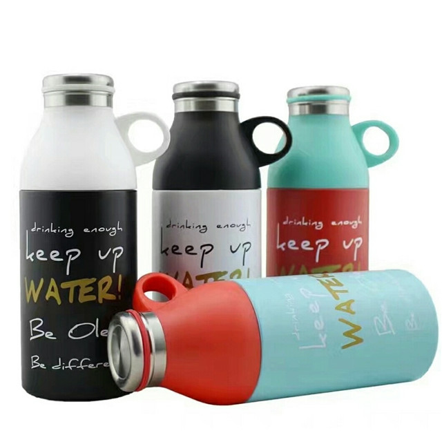 Wholesale keep Hot and cool Water Bottle Stainless Steel Flask with tea cup