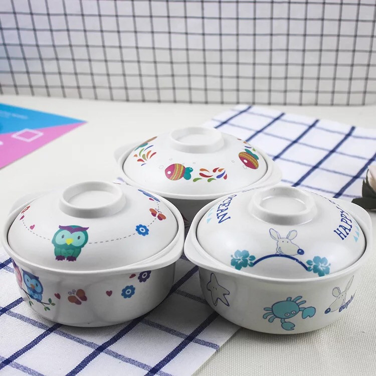 Biodegradable Children Rice Washing Bowl With Lid