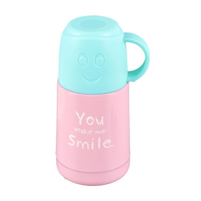 Creative Smiley Face Mug Stainless Steel Water Bottle with Lid