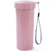Good Quality Custom Biodegradable Wheat straw Water Bottle with Strap