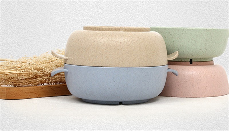 Hot Selling Kids Bowl And Spoon Set Biodegradable Rice Husk for Promotion Gift 