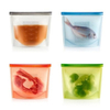 Food Grade Useful 1000ML Silicone Food Storage Bag, Reusable Food Storage Bag