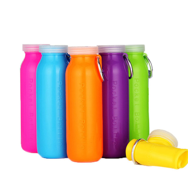 Cheap Good Quality Unique Design 500ml Foldable Water Bottle, Folding Water Bottle