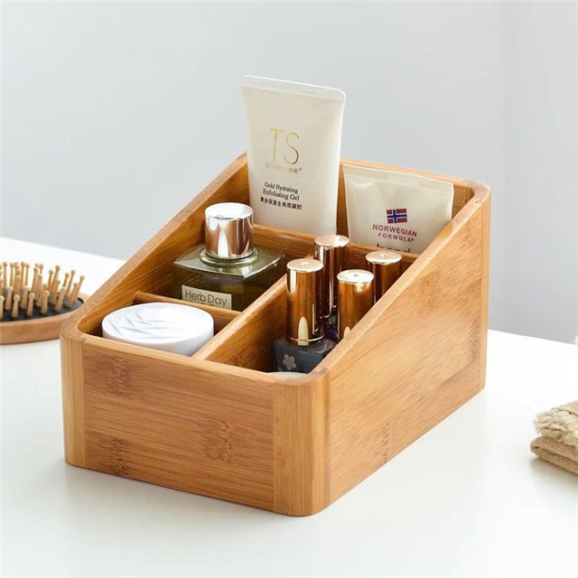 Cheap Wooden cosmetic organizer Bamboo Fiber Home Use Cosmetic Organizer Box