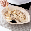 Hot Sale Kitchen Creative Shell-Shaped Unbreakable Wheat Straw Dumpling Plate, Lunch Plate,Tomato Sauce Plate