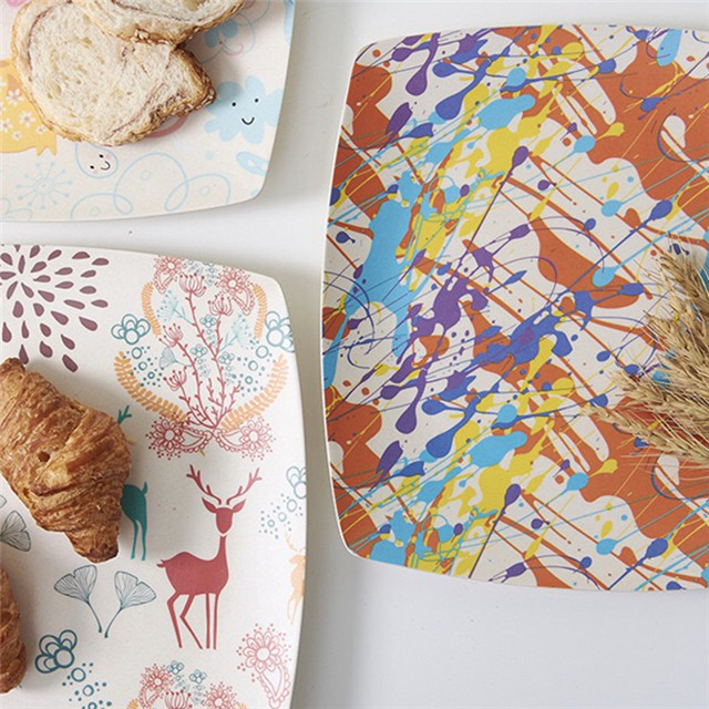 China Supplier Bamboo Kids Portion Dinner Souvenir Plate