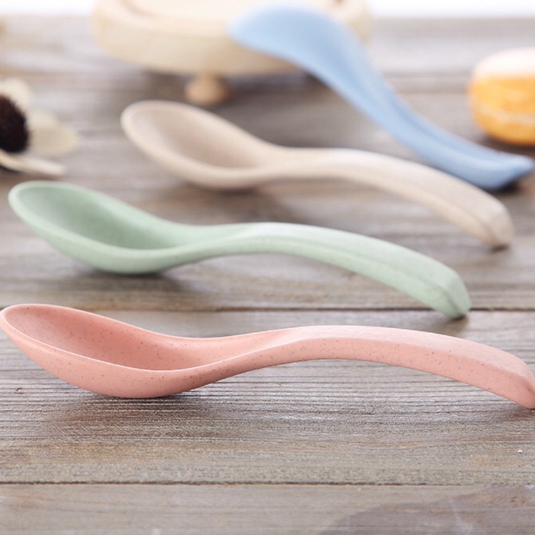 Best Selling Wheat Straw Plastic Spice Soup Spoon 