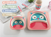 Korea Children Biodegradable Promotion Gifts Bamboo Fibre Kids Plate Cup Tableware Set