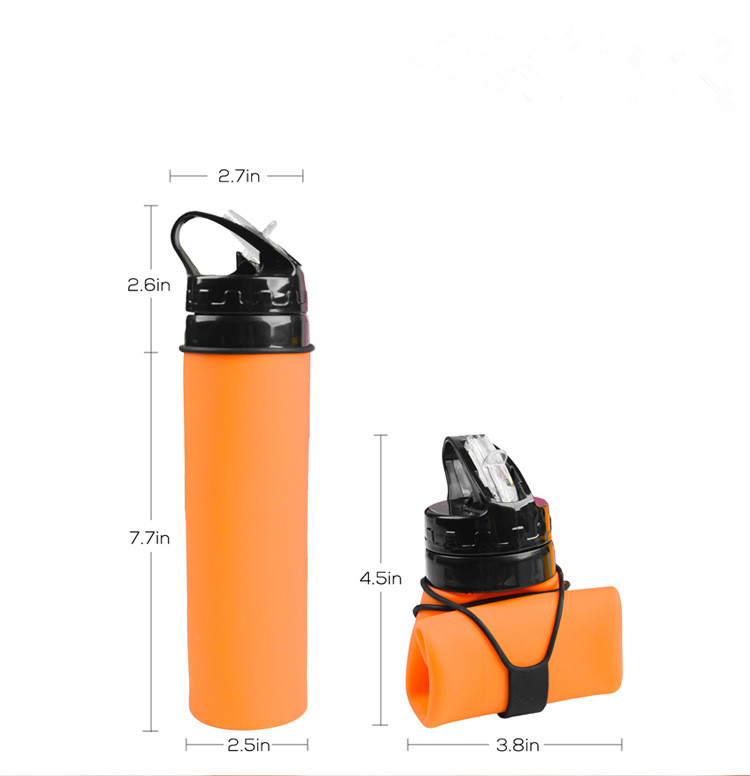  New Innovation Wholesale Foldable Silicone Sports Water Bottle