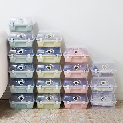 Factory Supply Transparent Thicken Free Combination Shoe Storage Box