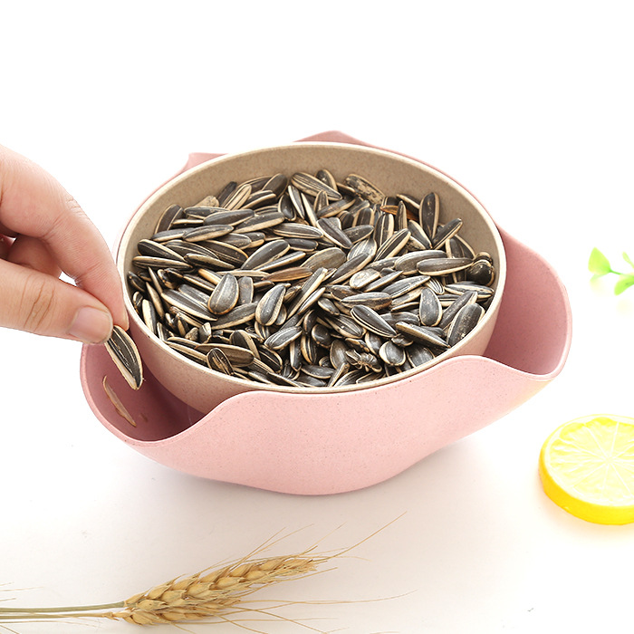 2 Layers Unique style Home Plastic Snack Dipping Bowl