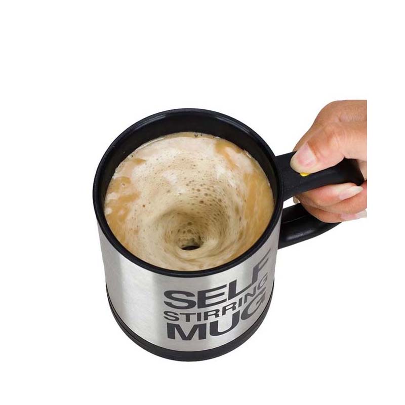 Battery Powered Automatic Mixing Coffee Cup Stainless Steel Holder