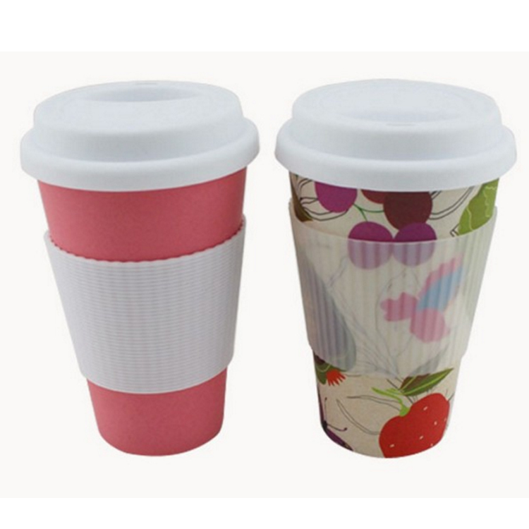 Wholesale Printed Free Sample Creative Custom Degradable Tea Bamboo Coffee Travel Mug