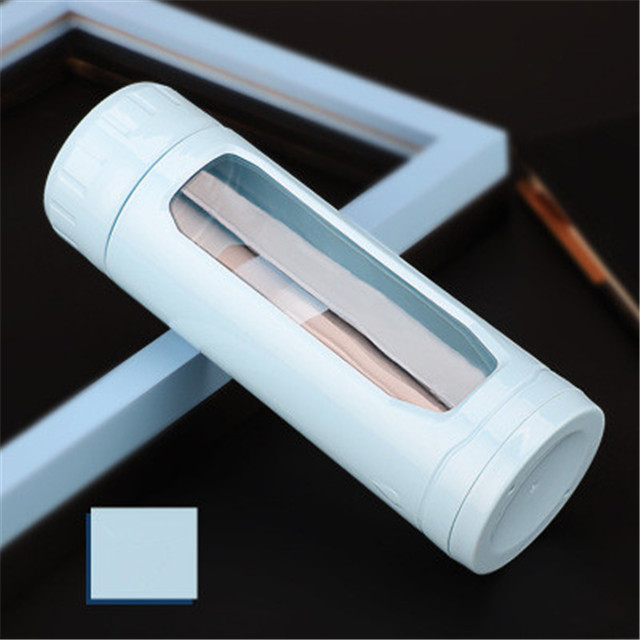 Multi-function 400 ML Double Wall Glass Bottle With Plastic Package, Glass Water Bottle For Gift