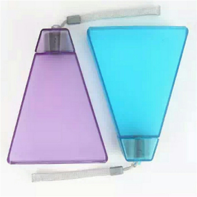 300ml Flat Bottle Matte Black Bottle Plastic BPA Free Unique Water Bottles