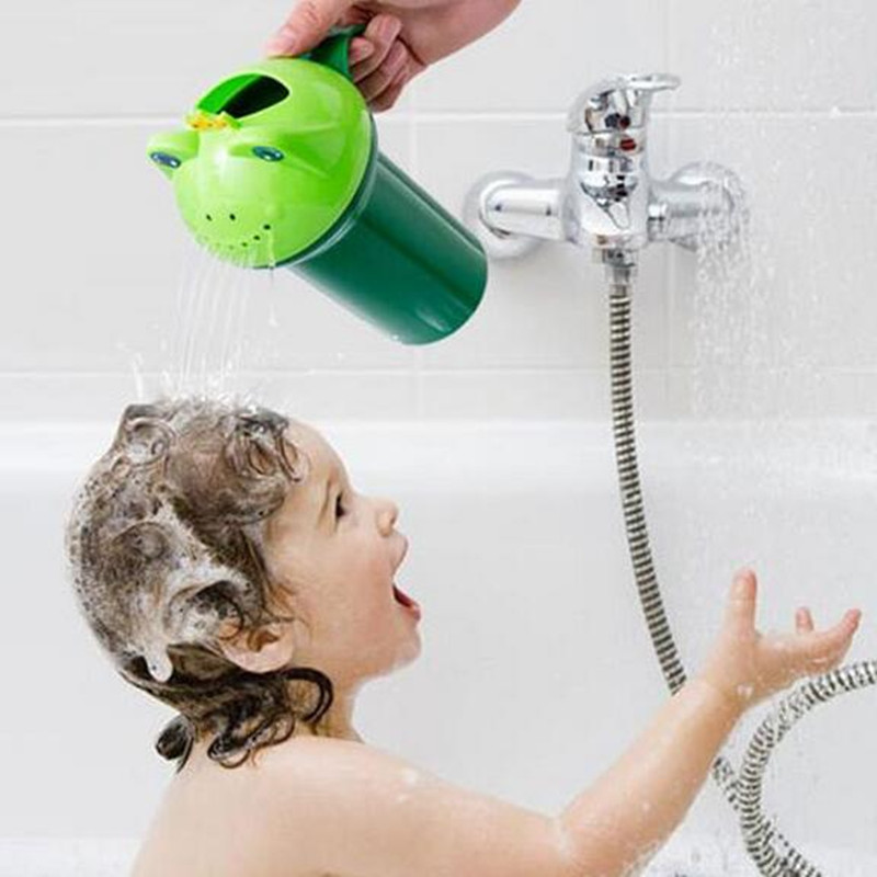 Factory Supply Baby Shampoo Shower Frog Shaped Cup for Summer Bath