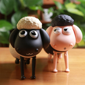 Cartoon Sheep Design Glass Water Bottle With Lids