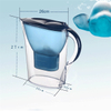 2.5L household water purifier bottle with carbon filter with handle travel mug