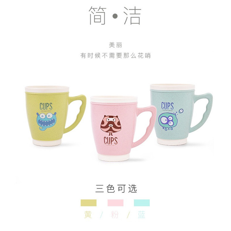 Unique Design BPA Free Wheat Straw Coffee Cup