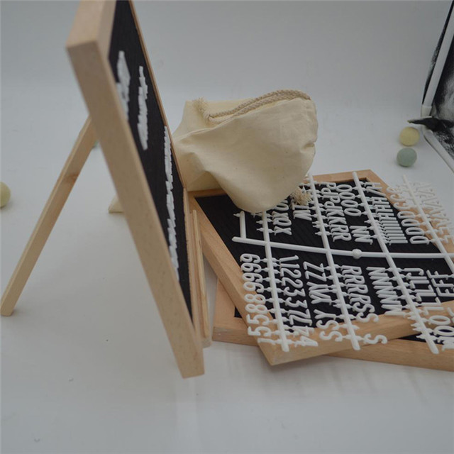Hot Sale Wooden Frame Slotted Letter Board With Stand