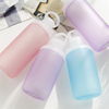 2018 Hot Selling Macarons Glass Water Bottle with Silicone Cover