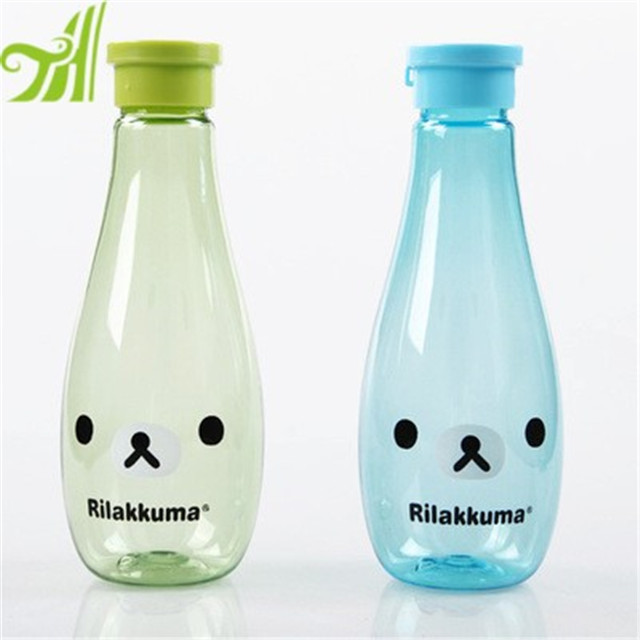 400ml Cartoon Design Plastic Soda Bottle With Swing Top,Juice Bottle For Milk