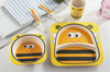 Korea Children Biodegradable Promotion Gifts Bamboo Fibre Kids Plate Cup Tableware Set