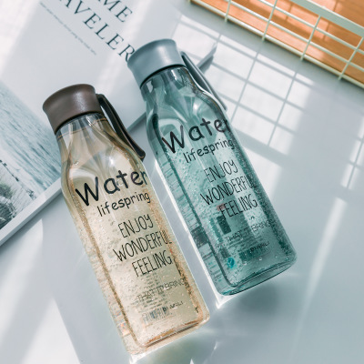 500ml Creative Design Plastic Water Bottle "Enjoy Wonderful Feeling"