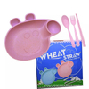 Creative Small Pig Tableware Cartoon Baby Feeding Bowl Product Cutlery Suit Gift Wheat Straw Dish Bowl