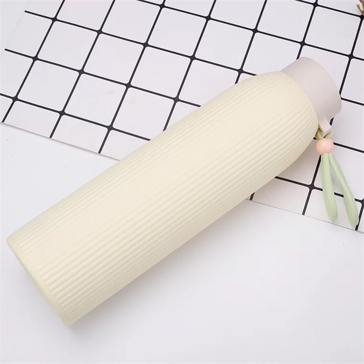 Double Wall 320ml Wheat Straw Glass Water Bottle