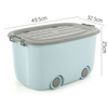 Factory made Plastic Storage Box With Wheels, Colorful storage container